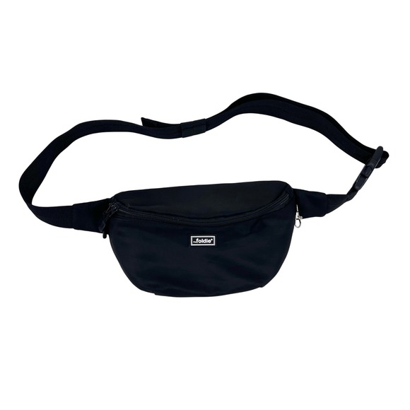 The Foldie Other - The Foldie Belt Bag Unisex Black RFID Safe Sling Bag Travel Crossbody